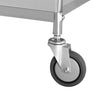 Kitchen Trolley Cart on Wheel Stainless Steel Catering Food Serving Rack Holder