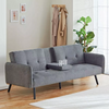 Sofabed 3 Seater Cup Holder Table Click Clack Recliner Settee Couch Sofa Sleeper