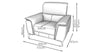DFS Auberon Denim Blue Leather Power Recliner Armchair & Headrest RRP £1049