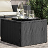 Garden Table with Glass Top Outdoor Dining Table Patio Coffee Table