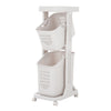 Rolling Laundry Sorter Cart Washing Basket Clothes Hamper Storage Bin On Wheels