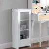 3 Tier White Bathroom Storage Cabinet with Adjistable Shelves Standing Floor