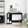 Black Oak Desk - 102.5x35x75 cm Made from Engineered Wood