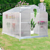 Aluminium Walk-in Greenhouse Frame And Polycarbonate Outdoor 6x4 6x6' 6x8' 6x10'