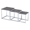 Nest Of 3 Nested Nesting Tables Side End Coffee Table Glass/Wood for Living Room