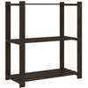 3-Tier Storage Rack Black 80x38x90 Solid Wood Pine G1P8