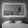 LED Bathroom Mirror Illuminated 3 Colour Lights Anti-fog Wall Mount 80x60cm Gold