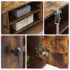 TV Stand TV Cabinet Wood Metal Frame Industrial Living Room Media Storage Unit