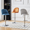 Set of 2 Modern Velvet Bar Stools Breakfast Home Kitchen Chair Bar Bistro Orange