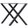 2PC Industrial Metal Steel Table Legs Cross X Frame for Dining/Bench/Office/Desk
