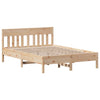 Bed Frame with Headboard 120x190 cm Small Double Solid Wood Pine vidaXL