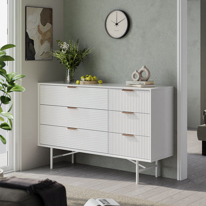 140cm Cabinet Chest of Drawers Bedroom Furniture Home Storage Bedside 6 Drawers