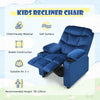 Larger Kids Recliner Chair Adjustable Velvet Fabric Lounge Sofa Recliner
