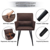 2pcs Faux Leather PU Padded Dining Chairs Kitchen Dining Room Chair W/Metal Legs