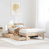 Bed Frame without 90x190 Solid Wood Pine O4G8