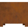 Fire Pit Square 60x60x30 cm Weathering Steel