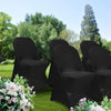 10x White Black Folding Chair Covers Spandex Wedding Chair Slipcovers Protector