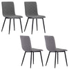 Set of 2/4Pcs Dining Chairs Velvet/PU Padded Seat Metal Legs Home Office Kitchen