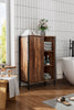 Bathroom Cabinet Shelf Cupboard Bedroom Storage Unit Brown Wooden Furniture
