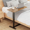 C-Shaped Mobile Overbed Table Sofa Over Bed Bedside Table Cart w/ Casters, Brake
