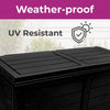 Neo Storage Box Plastic Garden 320 Litre Black Plastic Waterproof Outdoors