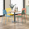 4Pcs Stackable Kitchen Chairs Set Modern Plastic Dining Room Chairs Color