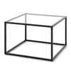 Modern Glass Coffee Table Square Snack Table Living Room Center Cocktail Table