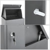 Grey Lockable Parcel Drop Delivery Parcel Secure Container Courier Postbox+Keys