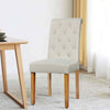 Parson Accent Diner Chairs Dining Room Chairs Set of 2 w/Padded Seat-Beige