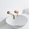 Bathroom Brass Concealed Basin Mixer Taps Sink Faucet Swivel Spout,Brushed Gold