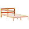 Headboard with Shelves Wax Brown 120 Solid Wood Pine A0R7