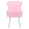 Fluffy Pink Women Makeup Side Chair Stool DressingTable Plush Vanity Piano Chair