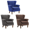 Fireside Fabric Occasional Armchair Padded Seat Sofa Lounge Shell WingBack Chair