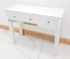 Dressing Table Entrance WHITE GLASS Table Mirrored Vanity Table Console Desk UK