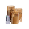 3 OR 5PCS LED Flameless Candles Remote Flickering Pillar Timer Battery Operated