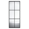 50x120CM WINDOW STYLE MIRROR LIVING ROOM DECOR HALLWAY GARDEN WALL GLASS (BLACK)