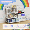 Bookshelf Bookcase with 9 Storage Compartme for Children's Reading Room White