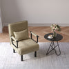 Modern Futon Recliner Armchair Folding Chair Single Sleeper Sofa Chair Bed Linen