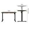 120 x 60 cm Electric Standing Desk Height Adjustable Stand Up Home Office Brown