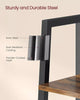 Ladder Shelf 5-Tier Narrow Shelf Bookshelf Rustic Brown and Black LLS109B01