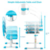 Kids Desk and Chair Set Height Adjustable Kids Study Table and Chair Set
