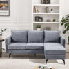 3 Seater L-Shaped Corner Sofa Click-Clack Couch Settee w/Reversible Chaise