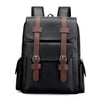 New Mens Travel Backpack PU Leather Satchel Laptop Bag Camping Hiking Rucksack