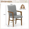 Set of 2 Mid-Century Modern Dining Chairs Upholstered with Solid Frame