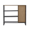 3-Tier Shoe Rack Industrial Shoe Organizer Flat Mesh Shelves Storage Freestand