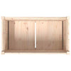 Garden Planter Box - Solid Pine Wood Flower Pot - for Patio and Balcony M4K6