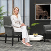 Executive Reception Chair Fabric Waiting Room Chair-Grey