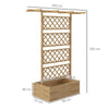 Wooden Trellis Planter, Raised Garden Bed for Climbing Plants, Natural