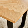 Cotswold Oak and Black Solid Wood Dining Table
