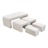 Ottoman Bench Set of 5 Bedroom Window Seat Entryway Footstool for Living Room